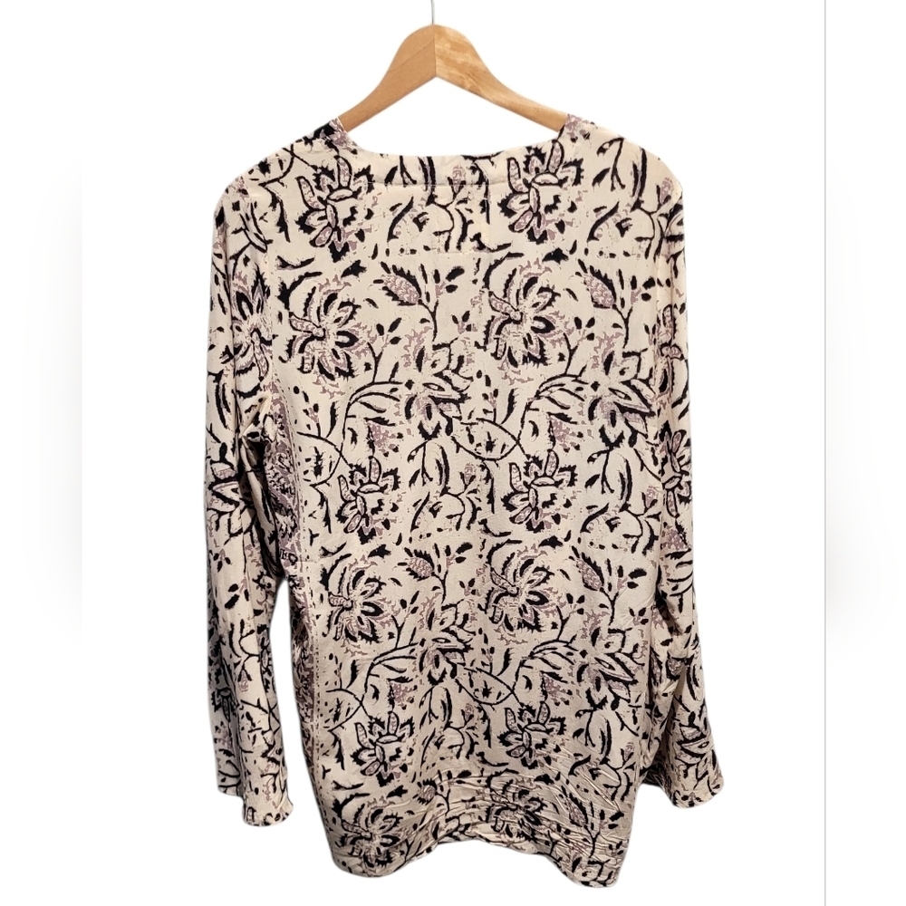 Chaser Silk Crepe De Chine Kimono Floral Print Size M - Picture 2 of 5